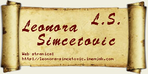 Leonora Simčetović vizit kartica